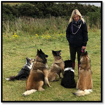 Sally Hubbard and dogs
