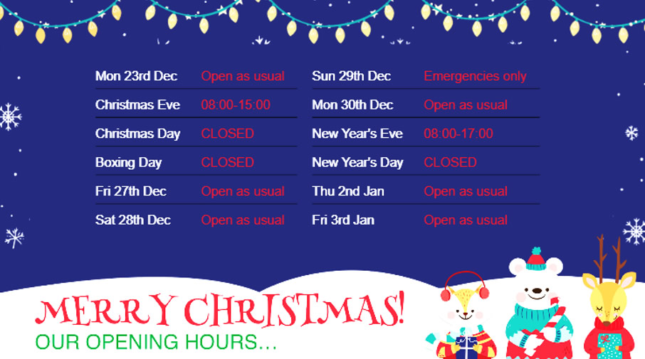 christmas opening times